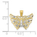10K Yellow Gold & Rhodium Butterfly Pendant - (A82-165) 10K Yellow Gold & Rhodium Butterfly Pendant - (A82-165)