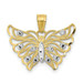 10K Yellow Gold & Rhodium Butterfly Pendant - (A82-165) 10K Yellow Gold & Rhodium Butterfly Pendant - (A82-165)