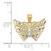 10K Yellow Gold & Rhodium Butterfly Pendant - (A82-165) 10K Yellow Gold & Rhodium Butterfly Pendant - (A82-165)