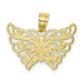 10K Yellow Gold & Rhodium Butterfly Pendant - (A82-165) 10K Yellow Gold & Rhodium Butterfly Pendant - (A82-165)