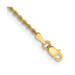 14K Yellow Gold 2mm Handmade Regular Rope Chain Anklet Bracelet - Length 9'' inches - (C63-891) 14K Yellow Gold 2mm Handmade Regular Rope Chain Anklet Bracelet - Length 9'' inches - (C63-891)