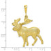 10K Yellow Gold Moose Charm - (A82-227) 10K Yellow Gold Moose Charm - (A82-227)