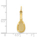 10K Yellow Gold Solid Racquetball Racquet Charm - (A82-239)