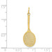 10K Yellow Gold Tennis Racquet Charm - (A82-249) 10K Yellow Gold Tennis Racquet Charm - (A82-249)