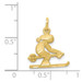 10K Yellow Gold Diamond-cut Skier Charm - (A82-264)