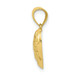 10K Yellow Gold Diamond-cut Heart Charm - (A82-278) 10K Yellow Gold Diamond-cut Heart Charm - (A82-278)