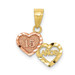 10K Two-tone Gold Small Sweet 15 Charm - (A82-286)