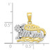 10K Yellow Gold & Rhodium #1 Mom Charm - (A82-294)