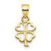 10K Yellow Gold Four Leaf Clover Charm - (A82-308) 10K Yellow Gold Four Leaf Clover Charm - (A82-308)