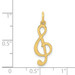 14K Yellow Gold Polished Treble Clef Charm - (A82-329)