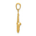 14K Yellow Gold 3-D Saxophone Pendant - (A82-333)