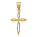 14K Yellow Gold Passion Cross Charm - (A82-335)