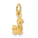 14K Yellow Gold Duck Charm - (A82-340)