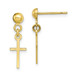 10k Yellow Gold Cross Dangle Post Earrings - (B36-289) 10k Yellow Gold Cross Dangle Post Earrings - (B36-289)