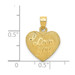 14K Yellow Gold Heart Pendant - (A82-354)
