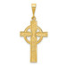 14K Yellow Gold Celtic Cross Pendant 32mm length - (A82-397)
