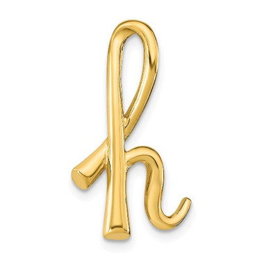 14K Yellow Gold Polished Letter H Initial Slide - (A90-500) - Roy