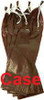 Case - 1.5" x 14" 1lb Mahogany Summer Sausage Fibrous Non-Edible String Tied Meat Bags CASE QTY 1000