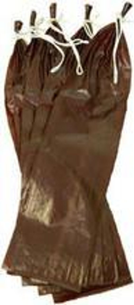 2.5" x 20" 2-3lb Mahogany Summer Sausage Fibrous Non-Edible String Tied Meat Bags