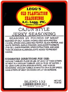 Blend #132 Cajun Jerky Seasoning A.C. Legg
