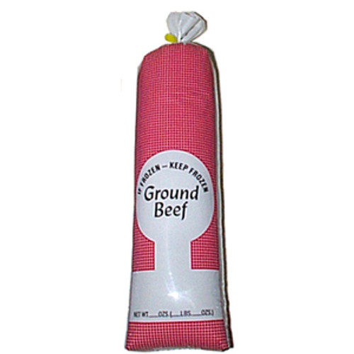 1 LB Ground Beef White Poly Bags 100 Count.