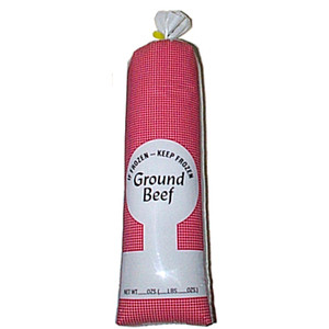 Ground Beef, 2-lb. 4-1/4'' x 13-1/2'', Keyhole Design, Printed "For Sale" - CLARITY Poly Bags 250 ct.