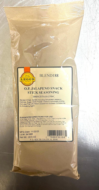 Blend # 188 - Legg's Old Plantation Jalapeno Snack Stick