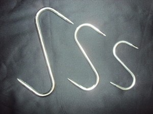 4" x 1/4" Stainless Steel S Meat Hanging Hook Butcher Supply Company