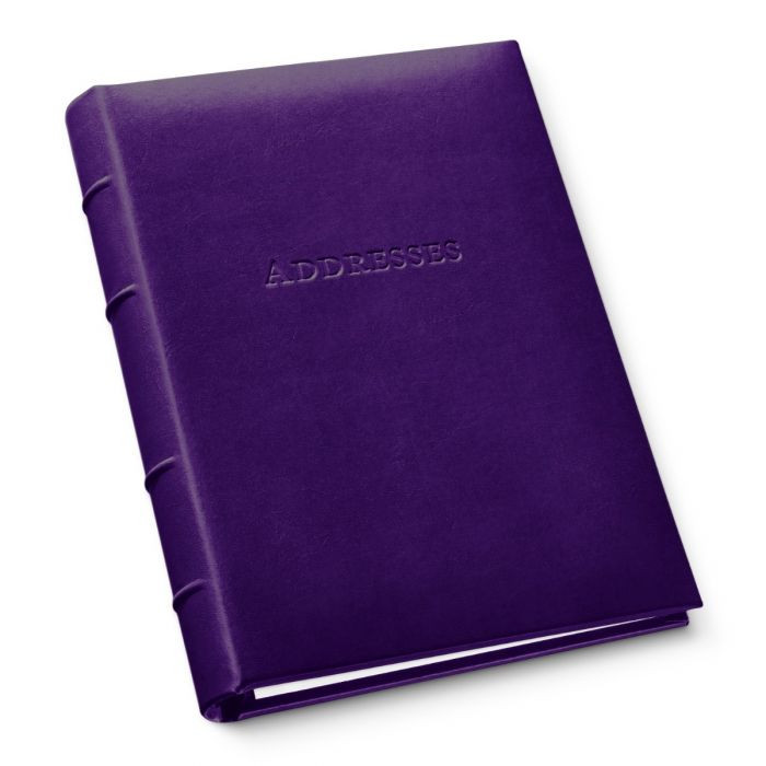Recycled Leather Refillable Address Book