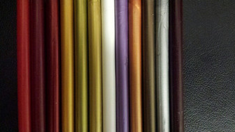 Photo 1 - Left to right: Candy Apple Red, Deep Cherry Red, Harvard Crimson, Midas Gold, Antique Gold, Classic Gold, Frosting White, Lilac Purple, Copper, Gun Metal, Silver, Chocolate Cherry