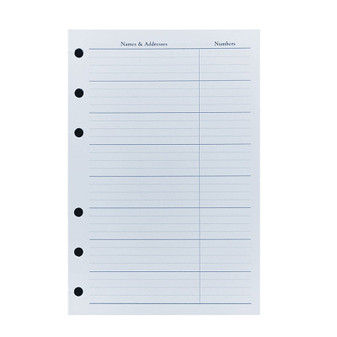 Refill pages for Hatch Shell Address Book - Oxford blue pages with silver edges