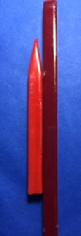 Shown here Red Bankers Sealing Wax (left 5.5" long x 3.8" square) & 
Deep Red Bankers Sealing Wax (Right 8.5" long x 3/8" square) 