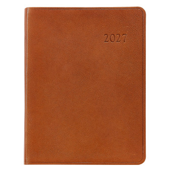 2027 Desk Week to View with Times - new color! - Saddle