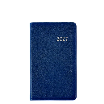 Santorini Blue 2027 Pocket 3 x 5 Inch datebook, agenda, calendar
If you don't see this selection on the pull down, you may note it in the check-out comments section or please call or email to order: 1.800.866.7367, info@scribesdelight.com