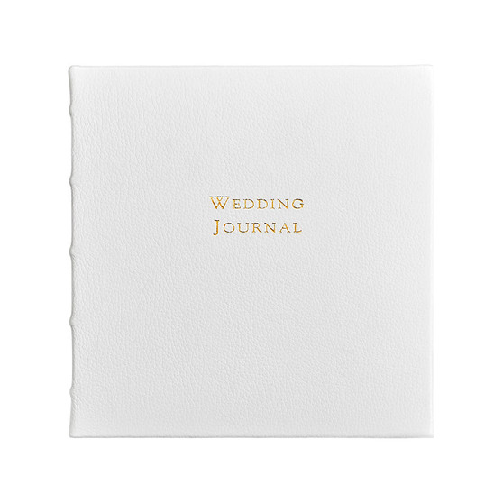 Wedding Record Album and Guest Book - White Leather