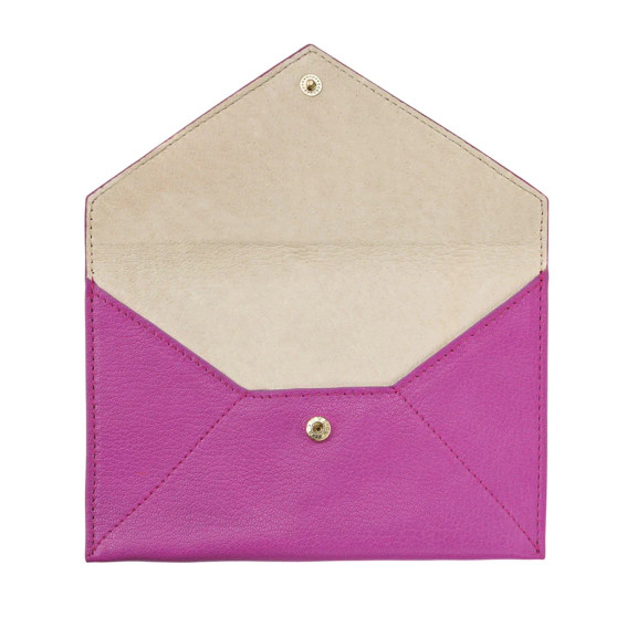 Pink Medium Leather Envelope