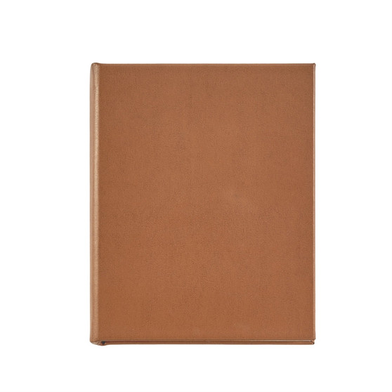 British Tan Leather Refillable Desk Address Book