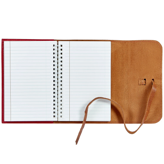 Refillable JOURNAL with Wrap Closure - open view - 5" x 7" Refillable JOURNAL with Wrap Closure - open view - 5" x 7"
