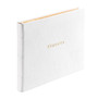Wedding White Leather Guest Book - side view