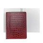 Refillable Journal 7x9" Burgundy Wine Croc Leather - in Stock! 