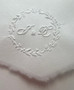 Amalfi Envelope Flap with Embossed Initials