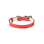 Small Dog Collar Red Leather - back view