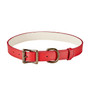 Red Leather Dog Collar - large