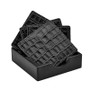 Tuxedo Black Croc Embossed 
Leather Coasters - 4 to a set 