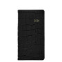 2026 Pocket Datebook 3" x 6" - Croc Tuxedo Black 2026 Pocket Datebook 3" x 6" - Croc Tuxedo Black