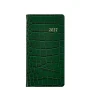 2027 Pocket Datebook 3" x 6" - Croc Bottle Green