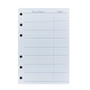 Refill pages for Leather Loose-leaf Address Book - blue with silver edges