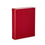 Red Leather Refillable Address Book side view 