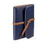 Navy Leather Refillable JOURNAL with Wrap Closure - 5" x 7" Navy Leather Refillable JOURNAL with Wrap Closure - 5" x 7"