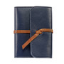 Navy Leather Refillable JOURNAL with Wrap Closure - 5" x 7" Navy Leather Refillable JOURNAL with Wrap Closure - 5" x 7"